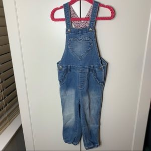 Girl’s H&M Heart Denim Overalls